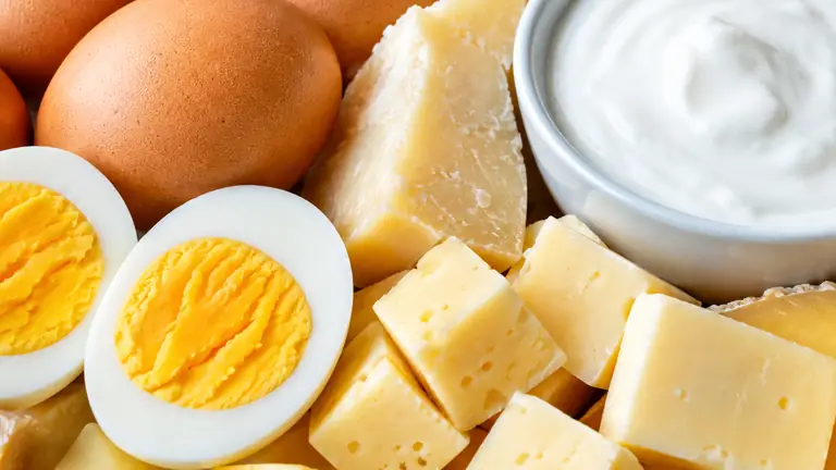 Calories des œufs et produits laitiers