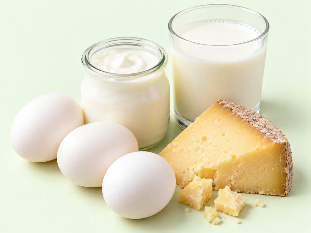 Calories des œufs et produits laitiers