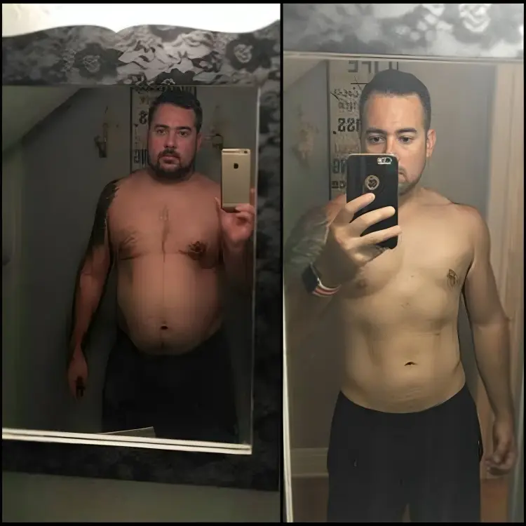 Transformation avant/après de Bastien, utilisateur Kalolow